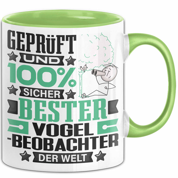 Vogelbeobachter Geschenk Lustiger Spruch für Vogelbeobachter Geschenkidee Bester Vogelbeobachter Der Welt Grün Trendation