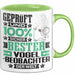 Vogelbeobachter Geschenk Lustiger Spruch für Vogelbeobachter Geschenkidee Bester Vogelbeobachter Der Welt Grün Trendation