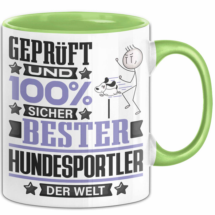 Hundesportler Geschenk Lustiger Spruch für Hundesportler Geschenkidee Bester Hundesportler Der Welt Grün Trendation