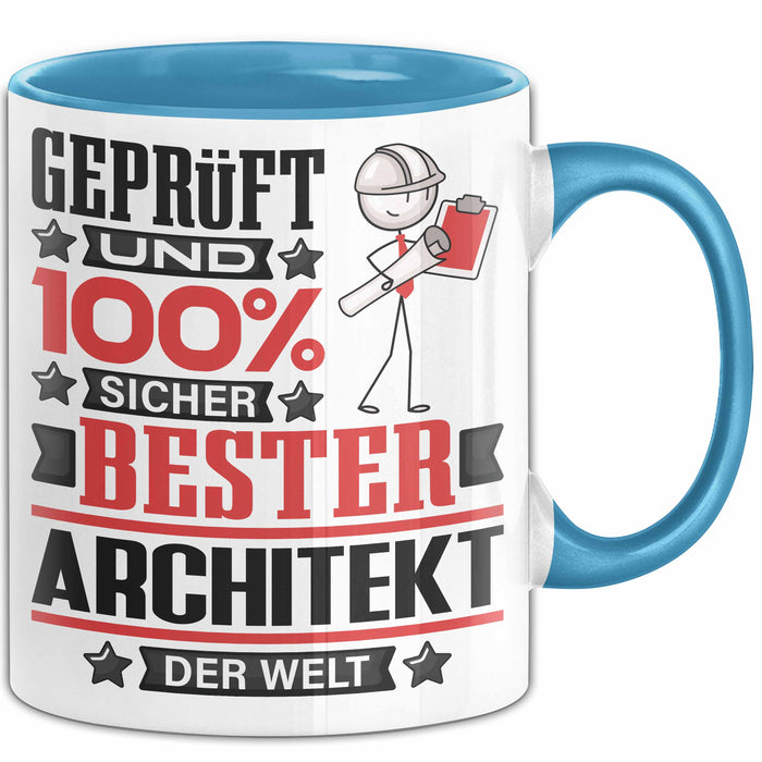 Architekt Geschenk Lustiger Spruch für Architekt Geschenkidee Bester Architekt Der Welt Blau Trendation