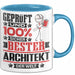Architekt Geschenk Lustiger Spruch für Architekt Geschenkidee Bester Architekt Der Welt Blau Trendation