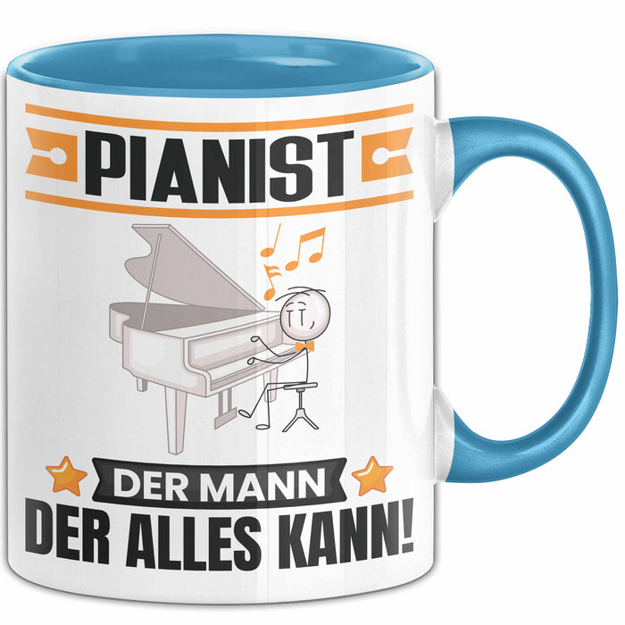 Pianist Tasse Geschenk für Pianist Der Mann Der Alles Kann Geschenkidee zum Geburtstag Blau Trendation