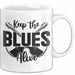 Jazz Tasse Geschenk Keep The Blues Alive Musik Becher Weiß Trendation
