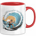 Surfer Tasse Geschenkidee für Wellenreiter Lustiger Spruch Rot Trendation