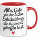 Romantisches Paar Jahrestagsfeier Tasse Geschenk Lustige Geschenkidee Spruch Alles Gute Von Der Besten Entscheidung Rot Trendation