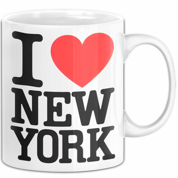 New York City USA Tasse Geschenk Lustige Geschenkidee Spruch Ich Liebe New York Weiß Trendation