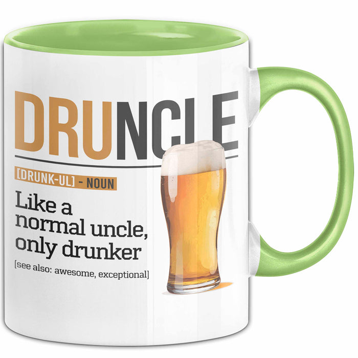 Onkel Sarkastisch Sarkasmus Tasse Geschenk Lustige Geschenkidee Spruch Druncle Definition Grün Trendation