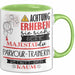 Parkour-Trainerin Tasse Geschenk Lustiger Spruch Bitte Erheben Sie Sich Seine Majestät Die Parkour-Trainerin Betritt Den Raum Grün Trendation