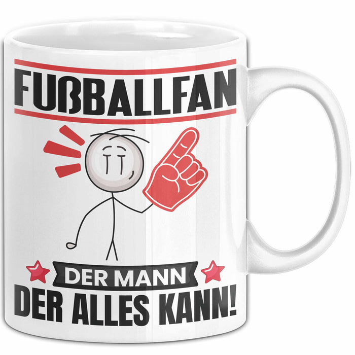 Fußballfan Tasse Geschenk für Fußballfan Der Mann Der Alles Kann Geschenkidee zum Geburtstag Weiß Trendation