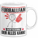 Fußballfan Tasse Geschenk für Fußballfan Der Mann Der Alles Kann Geschenkidee zum Geburtstag Weiß Trendation