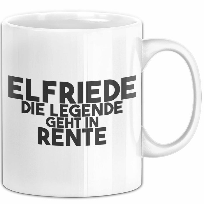 Elfriede Tasse Elfriede – Die Legende Geht In Rente Geschenk