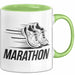 Marathonläufer Tasse Geschenkidee für Laufexperten Grün Trendation