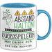 Rugbyspielerin Tasse Geschenk Lustig Abstand Halten Hochleistungs-Rugbyspielerin Mit Drang Zur Perfektion Bei Der Arbeit Blau Trendation