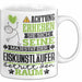 Eiskunstläufer Geschenk Tasse Lustiger Spruch Erheben Sie Sich Der Eiskunstläufer Betritt den Raum Weiß Trendation
