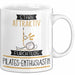 Pilates-Enthusiastin Tasse Geschenk Becher Stark Attraktiv Furchtlos Pilates-Enthusiastin Lustige Geschenkidee Weiß Trendation
