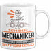 Mechaniker Geschenk Tasse Ich Bin Mechaniker Aber Sag Doch Einfach Superheld Lustige Geschenkdiee für Mechaniker Kaffee-Becher Weiß Trendation