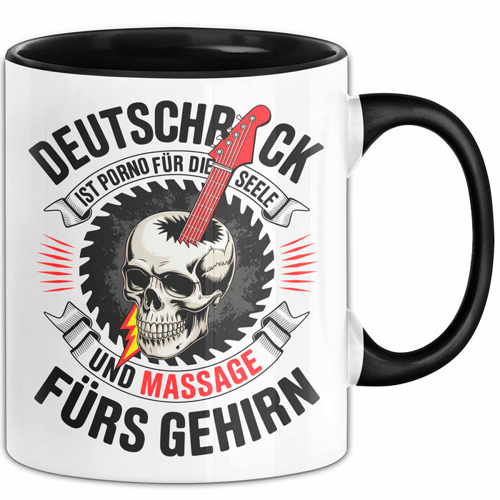 Deutsche Rockmusik Tasse Geschenk Lustige Geschenkidee Schwarz Trendation