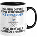 Keyboarder Geschenk Tasse Lustige Geschenkidee Geburtstag für Keyboarder Ich Bin Dieser Legendäre Keyboarder Von Dem Alle Geredet Haben Kaffee-Becher Schwarz Trendation