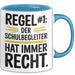 Schulassistenz Wertschätzung Tasse Geschenk Lustige Geschenkidee Spruch Der Schulbegleiter Hat Immer Recht Blau Trendation