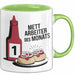 Metzger Tasse Geschenk Mett Arbeiter Des Monats Geschenkidee Lustig Beruf Grün Trendation