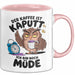 Sarkastische Eule Tier Kaffee Tasse Geschenk Lustige Geschenkidee Spruch Der Kaffee Ist Kaputt Ich Bin Node Müde Rosa Trendation