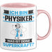 Physiker Tasse Geschenk für Physiker Geburtstag Lustiger Spruch Kaffee-Becher Was Ist Deine Superkraft Rosa Trendation