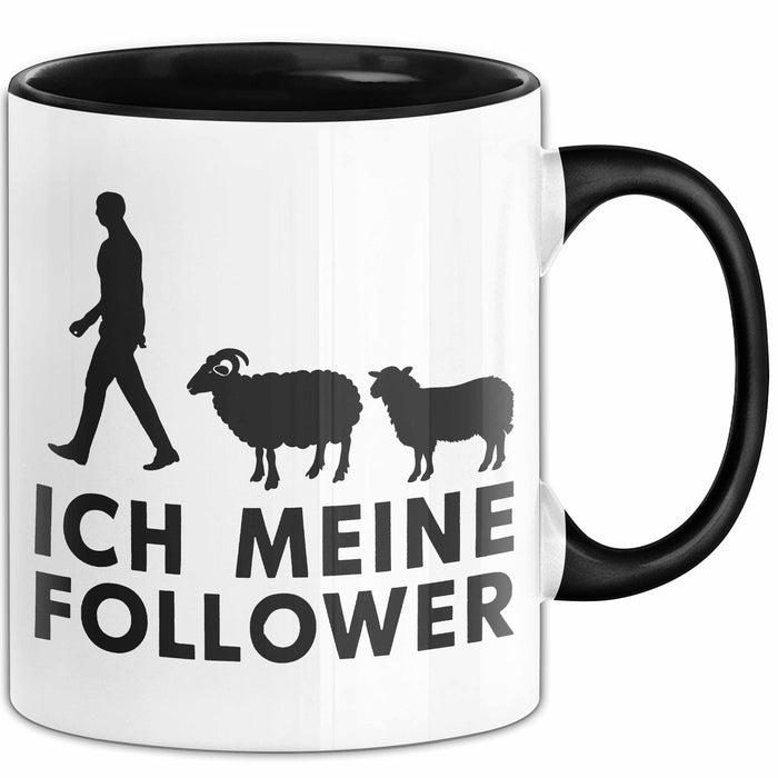 Schaf Tier Bauer Tasse Becher Geschenk Lustige Geschenkidee Spruch Ich Meine Follower Trendation