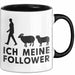 Schaf Tier Bauer Tasse Becher Geschenk Lustige Geschenkidee Spruch Ich Meine Follower Trendation