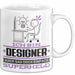 Designer Geschenk Tasse Ich Bin Designer Aber Sag Doch Einfach Superheld Lustige Geschenkdiee für Designer Kaffee-Becher Weiß Trendation