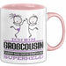 Großcousin Geschenk Tasse Ich Bin Großcousin Aber Sag Doch Einfach Superheld Lustige Geschenkdiee für Großcousin Kaffee-Becher Rosa Trendation