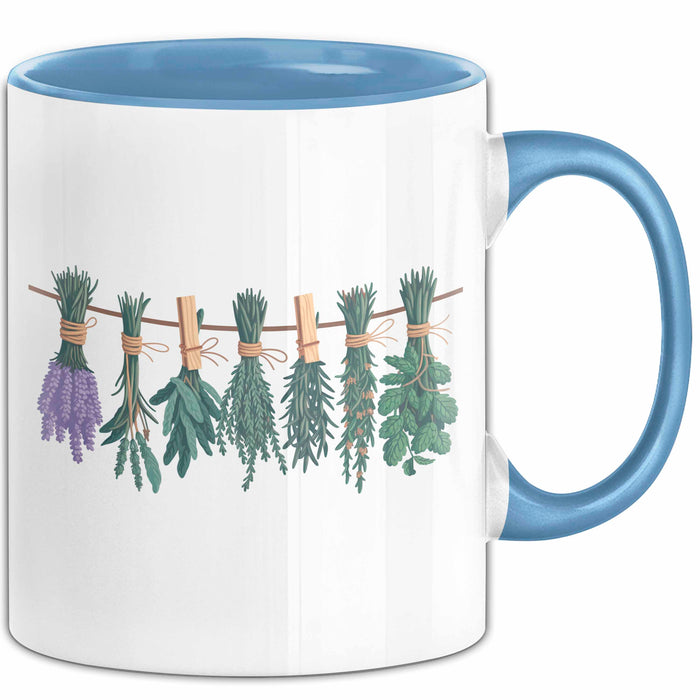 Kräuterkundler Tasse Geschenkidee Naturheilmittel Suchender Blau Trendation