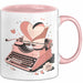 Liebesroman Autor Tasse Geschenkidee für Liebesgeschichte Rosa Trendation
