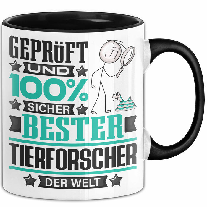 Tierforscher Geschenk Lustiger Spruch für Tierforscher Geschenkidee Bester Tierforscher Der Welt Schwarz Trendation