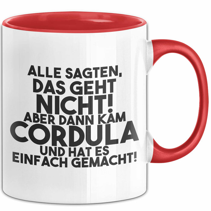 Cordula Tasse Alle Sagten Das Geht Nicht, Aber Dann Kam Cordula Geschenk