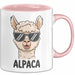 Alpaka Liebhaber Tasse Geschenkidee Flauschiger Tierfan Geschenkidee Lustig Rosa Trendation