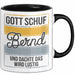 Bernd Tasse Geschenk Gott Schuf Bernd Und Dachte Wird Lustig Geschenkidee Schwarz Trendation
