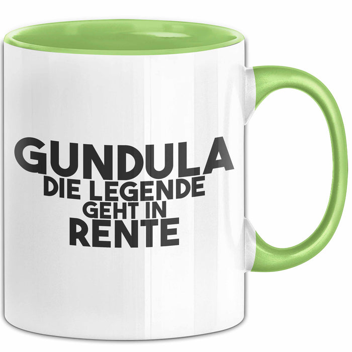 Gundula Tasse Gundula – Die Legende Geht In Rente Geschenk