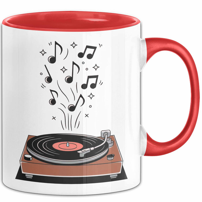 Vinyl Liebhaber Tasse Geschenk Lustige Geschenkidee Spruch Für Platten Sammler Rot Trendation