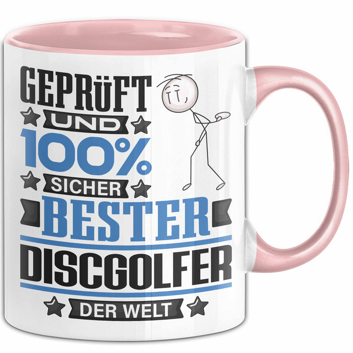 Discgolfer Geschenk Lustiger Spruch für Discgolfer Geschenkidee Bester Discgolfer Der Welt Rosa Trendation