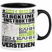 Slackline-Instruktor Geschenk Kaffee-Tasse Geschenkidee für Slackline-Instruktor Ich Bin Slackline-Instruktor Ich Kann Es Dir Erklären Jedoch Nicht Für Dich Verstehen Spruch Lustig Schwarz Trendation
