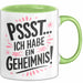 Big Sister Ältere Geschwister Schwestern Tasse Becher Geschenk Lustige Geschenkidee Spruch Ich Habe Ein Geheimnis Grün Trendation