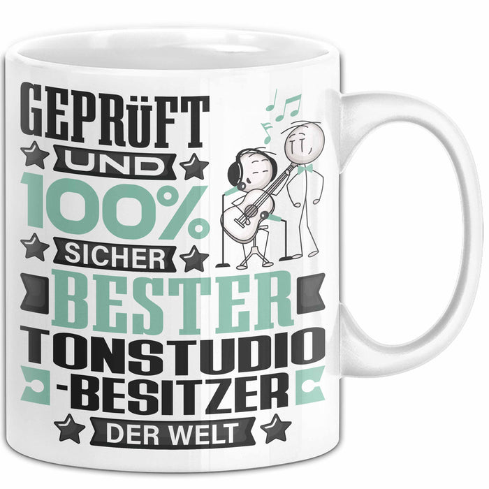 Tonstudio-Besitzer Geschenk Lustiger Spruch für Tonstudio-Besitzer Geschenkidee Bester Tonstudio-Besitzer Der Welt Weiß Trendation