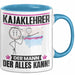 Kajaklehrer Tasse Geschenk für Kajaklehrer Der Mann Der Alles Kann Geschenkidee zum Geburtstag Blau Trendation