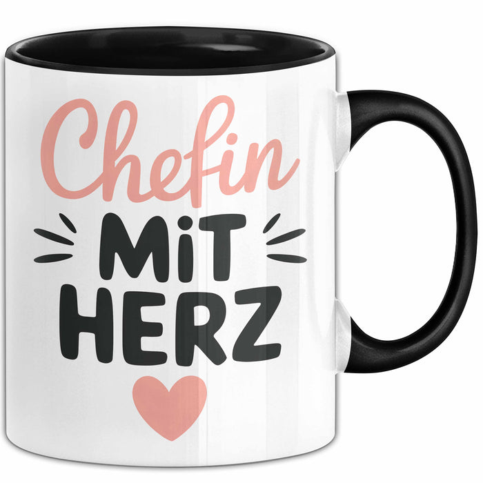 Büroarbeit Kollege Chef Tasse Geschenk Lustige Geschenkidee Spruch Chefin Mit Herz Trendation