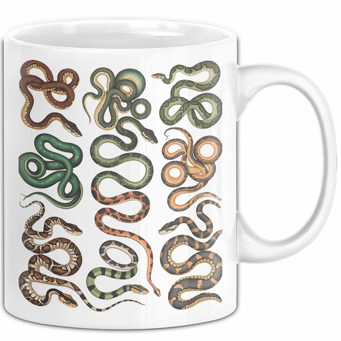 Reptil Schlangen Tier Tasse Geschenk Lustige Geschenkidee Spruch Weiß Trendation