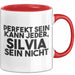 Silvia Tasse Perfekt Sein Kann Jeder, Silvia Sein Nicht Geschenk Rot Trendation