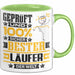 Läufer Geschenk Lustiger Spruch für Läufer Geschenkidee Bester Läufer Der Welt Grün Trendation