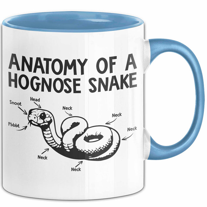 Reptil Schlange Tier Tasse Geschenk Lustige Geschenkidee Spruch Anatomie Einer Hakennasennatter Blau Trendation