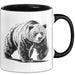 Grizzlybär Tasse Geschenk Lustige Geschenkidee Spruch Schwarz Trendation