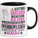 Pferdepfleger Geschenk Tasse Lustiger Spruch Erheben Sie Sich Der Pferdepfleger Betritt den Raum Schwarz Trendation